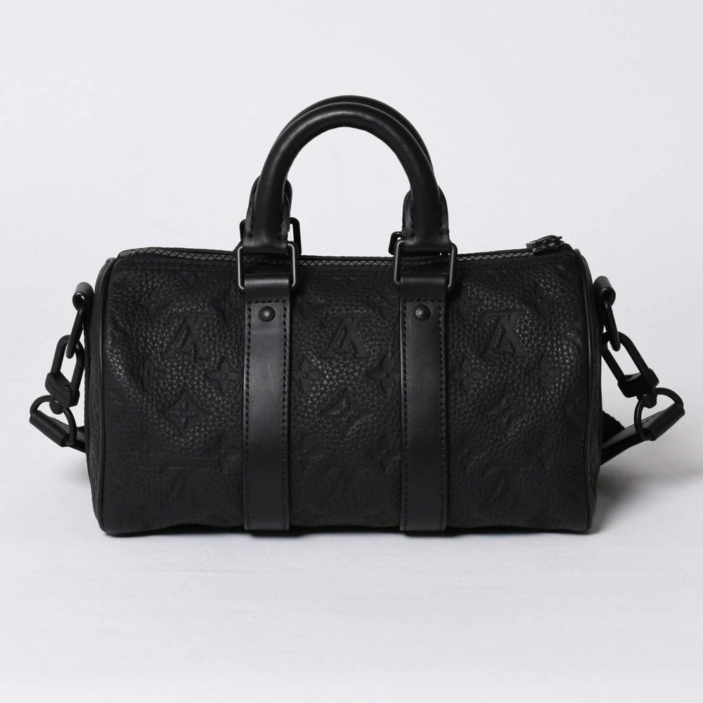 LOUIS VUITTON Keepall Bandouliere Shoulder Bag Black Monogram Empreinte